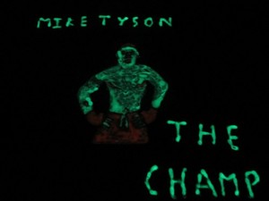 MIKE TYSON.  GLOW IN THE DARK. RARE PRODUCT.  ONE PAIR.  SEE VIDEO.  NEW.