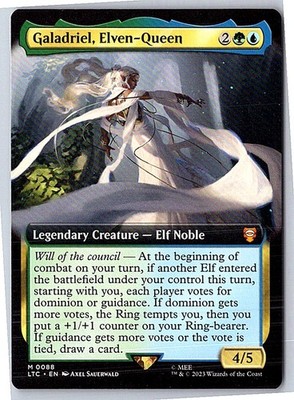 Galadriel, Elven-Queen (Extended Art) M Commander: LOTR 88 Near Mint