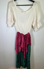 Medieval Fairy Costume Dress Crushed Velvet Skirt Renaissance Peasant Fantasy