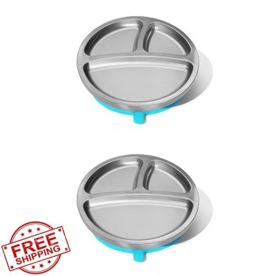 Avanchy Baby Plates 2 Pack Blue