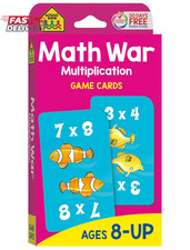 School Zone Math War Multiplication Game Cards: 56 Cards, 3Rd Grade, 4Th Grade,