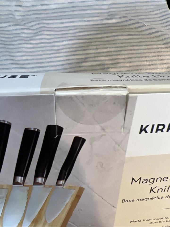 NEW! Magnetic Knife Bamboo Knife Dock, Knife Block 10x5x7.4- Bamboo Knife Board - Image 3 of 4