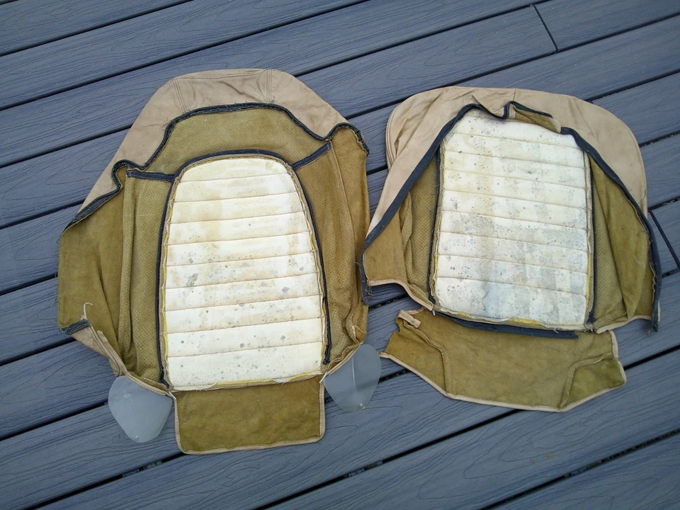 Nuevo de Lote Original 1970-1972 AMC Javelin/AMX Cuero Original Fábrica Cubierta de Asiento Pieles Foto 3 de 4