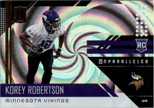 2018 Panini Unparalleled Whirl #295 Korey Robertson /100 - FB