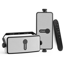 Upgraded 200W Outdoor Bluetooth Speakers Pair - IPX5 Waterproof Wall Mount St...