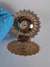 SOVEREIGN WOMEN'S PENDANT WATCH FLIP DOWN CASE PIERCED RUNNING SWISS MADE