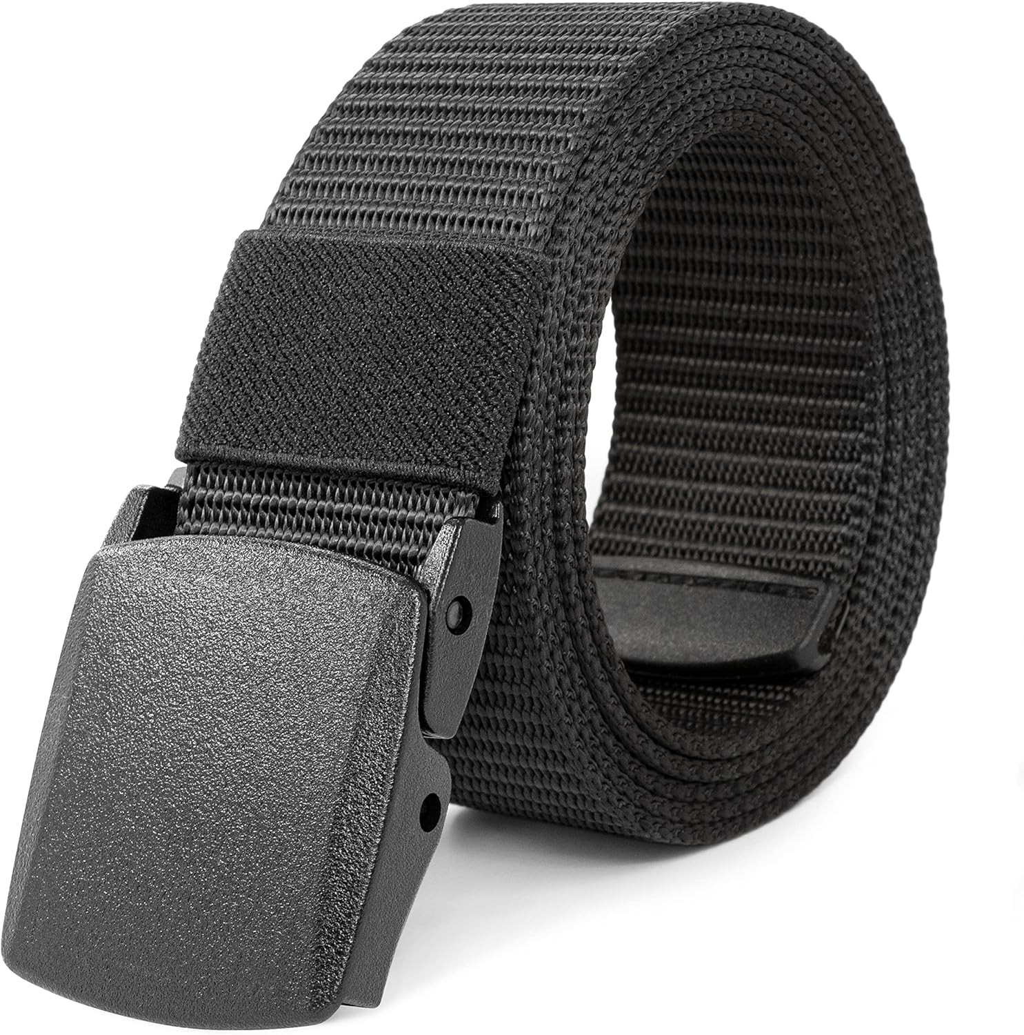 Work Belts for Men,Belts for Men,Adjustable Nylon Fabric Belt,No Metal Buckle, F