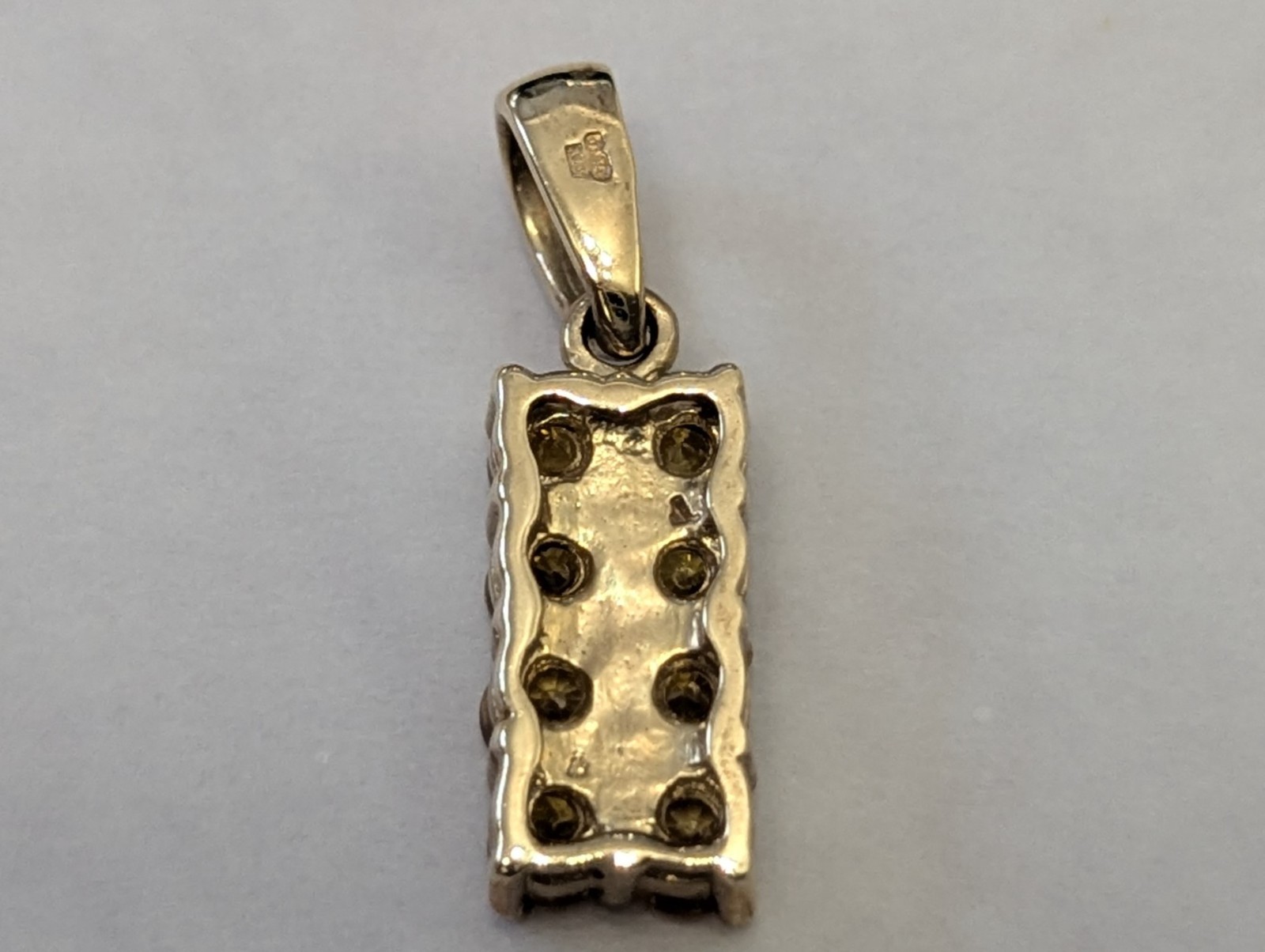 9ct Yellow Gold Pendant Charm Topaz Gemstones Full Hallmark Size 7.4mm x 24mm image 6