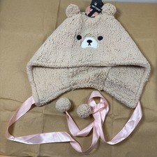 Fluffy Bear Sherpa Hood Pink Ribbon Ties Hot ...