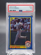 DEION SANDERS 1990 SCORE BASEBALL ROOKIE #586 YANKEES PSA 7 Q4444