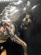 Ford MUSTANG Mascotte Auto Métal Cheval Galop Badge Trophée Vintage H 27