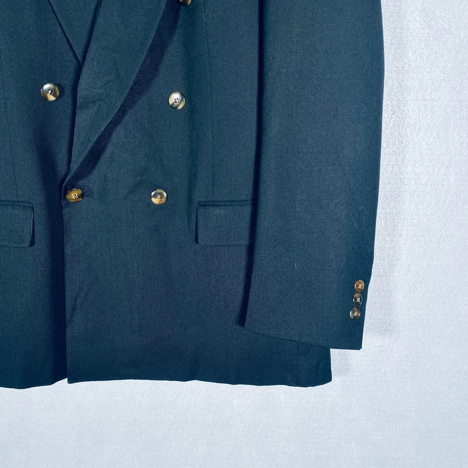 Blazer Givenchy de Colección para Hombres 42R Chaqueta de Lana Negra Doble Pecho Foto 4 de 4