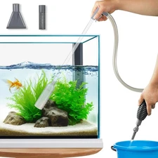 Aquarium Gravel Cleaner Siphon Vacuum manually Operated Cleaning Tools