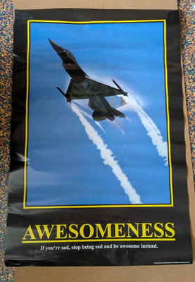 Barney Poster  If you're sad, stop being sad  be awesome instead  gebraucht