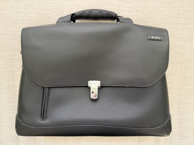 TUMI Business Bag 2950D Formula T COUPE Slim Locking Leather Briefcase
