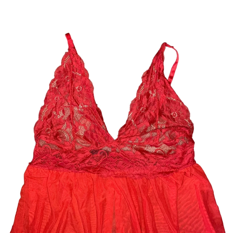 Lencería Babydoll roja Avid Love talla L Foto 2 de 4