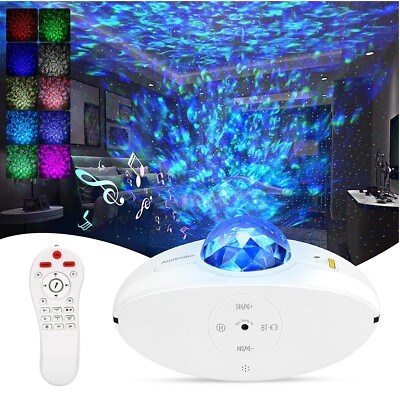 LED Star Projector Galaxy Night Light with Bluetooth Music Speaker  & Remote
