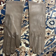 VINTAGE MADE IN HUNGARY WOMEN LEATHER GLOVES UNLINED SIZE-7 MOCCA