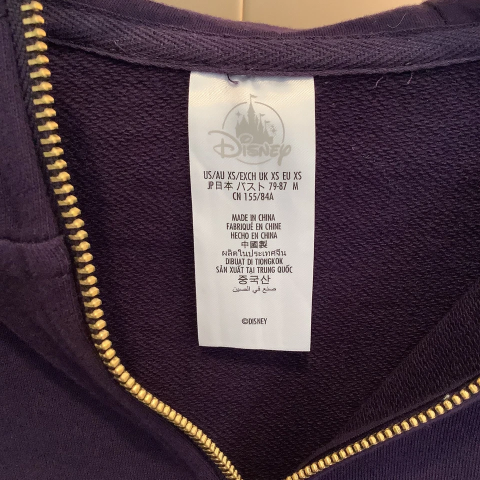 WISH DISNEY 2023 MOVIE PURPLE HOODIE PULLOVER SWEATSHIRT XS NEW WITH TAGS - Image 2 of 4