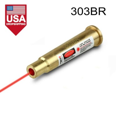 303 BR Cartridge Red Dot Laser Sight Boresighter .303 Laser Bore Sight Brass US