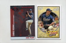 jake peavy padres lot 2008 topps co-signers red 44 27/400 +ud heroes 144 280/299