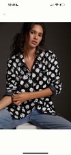 Maeve Sequined Shirt Jacket Size Small( Runs Large And Will Fit On Size 12 Uk)