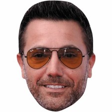 Gino D'Acampo Glasses Celebrity Mask, Flat Card Face