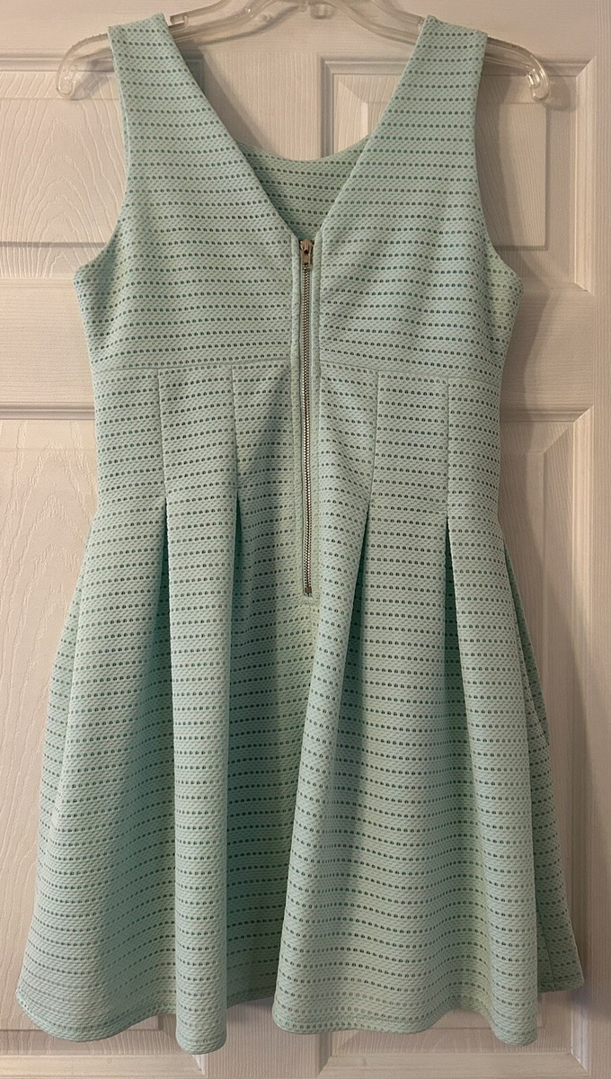 mint green fit and flare dress Mint Green Yarn Dyed Cotton Fit and Flare Maxi Dress main image 1
