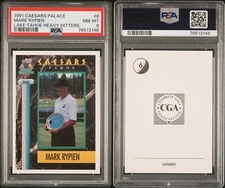 PSA 8 1991 Caesars Palace Lake Tahoe Heavy Hitters #6 Mark Rypien POP5 Five↑*