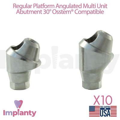 10x Dental Regular Platform Multi Angled 30° Prosthetic 0sstem TS Compatible