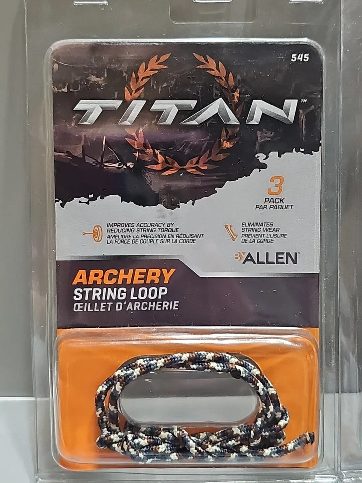 2~Black Titan Archery String Loop - 3 Pack - Image 2 of 2