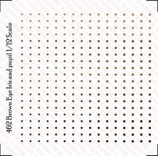 1/12 Waterslide Decals Brown Eye Iris / Pupils for 1/12 (6 inch) Action Figures