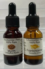 Frankincense and Myrrh Essential Oil 100% Pure 15 mL Therapeutic Grade Lot of 2