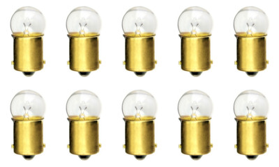 Box of 10 #63 Lamp Auto Bulb Automotive Lightbulbs, 7V, 4.4W, BA15s