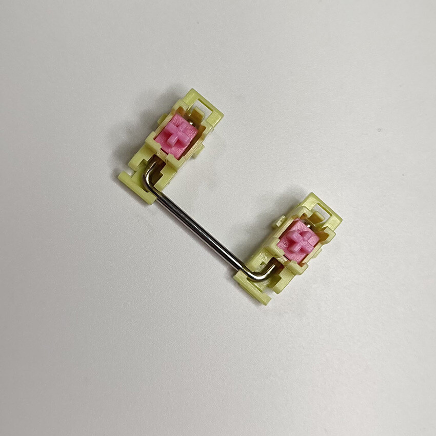 Golden Pink Mechanical Keyboard with Satellite Shaft Design