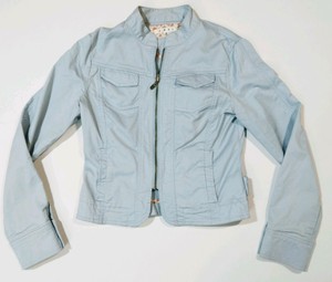 baby blue cropped jacket