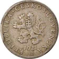 #746333 Coin, Czechoslovakia, 20 Haleru, 1921, VF(30-35), Copper-nickel, KM:1