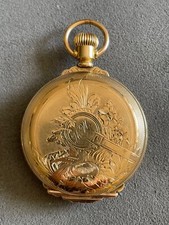 1889 Antique Elgin Gold Filled Hunting Engraved 11j 6s Grade 101 Pocket Watch