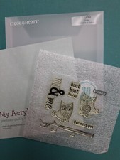 Close to my Heart Acrylic Stamp B1450 Owls Seasons Nature