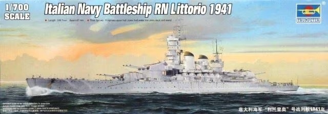 Trumpeter 05778 1:700th scale Italian Navy Battleship RN Littorio 1941