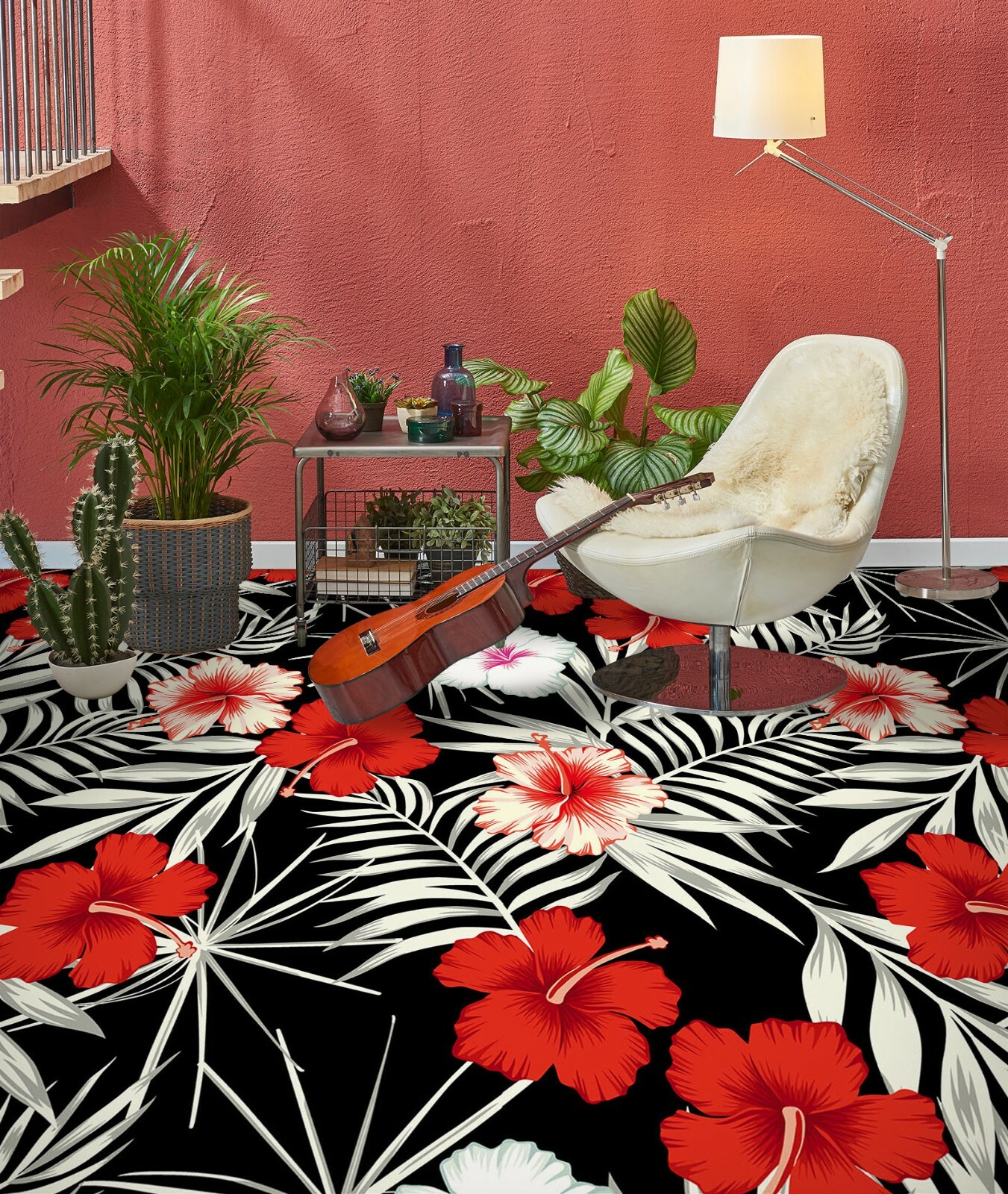 3D Red Plum 1476 Floor WallPaper Murals Wall Print Decal AU Zoe