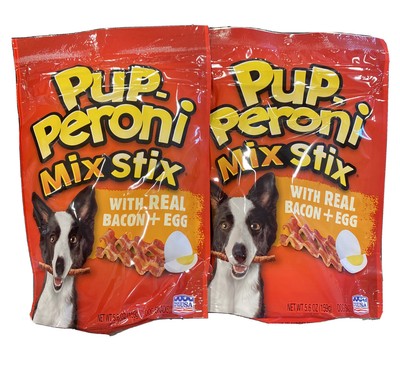Pup-Peroni Mix Sticks with Real Bacon + Egg Dog Snacks, 5.6 oz, 2 Pack, BB 1/21