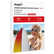Koala Double Sided Matte Photo Paper 13x19 66lb Thick A3 Inkjet Printer 50 Ct
