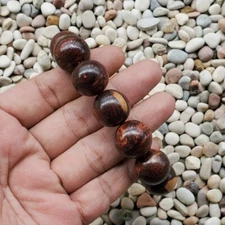 Adorable 18 MM Akar Laka Bracelet Dalbergia Parviflora 13 Beads Kayu Menang #27