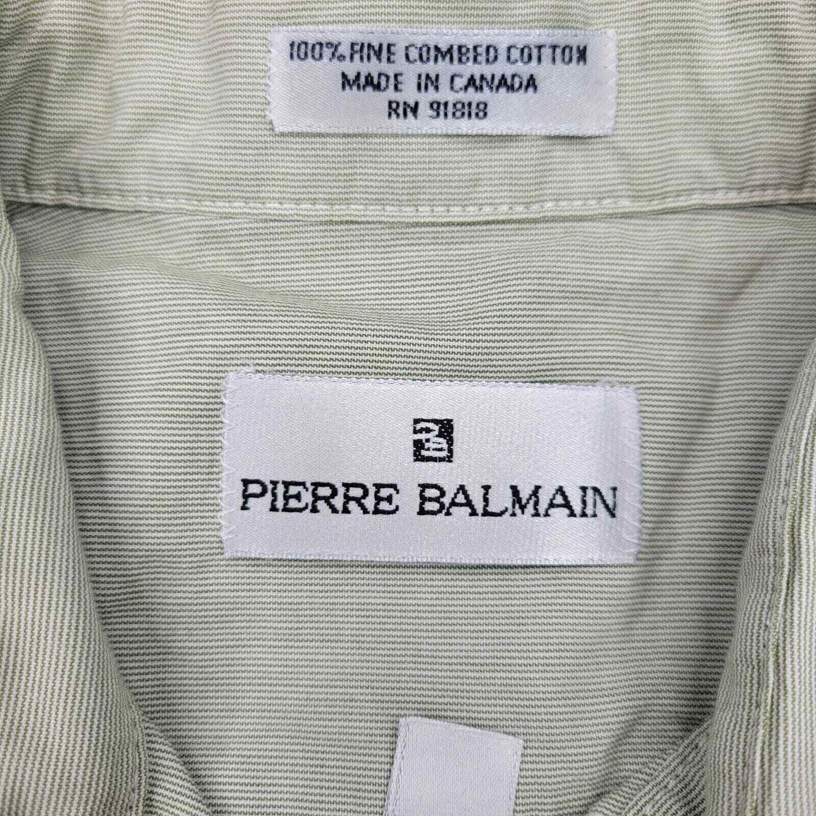 Pierre Balmain Shirt Men 15.5 / 33 Combed Cotton … - image 2