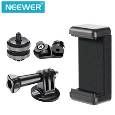 NEEWER Phone Holder Hot Shoe Mount Adapter Kit compatible with GoPro Hero 11