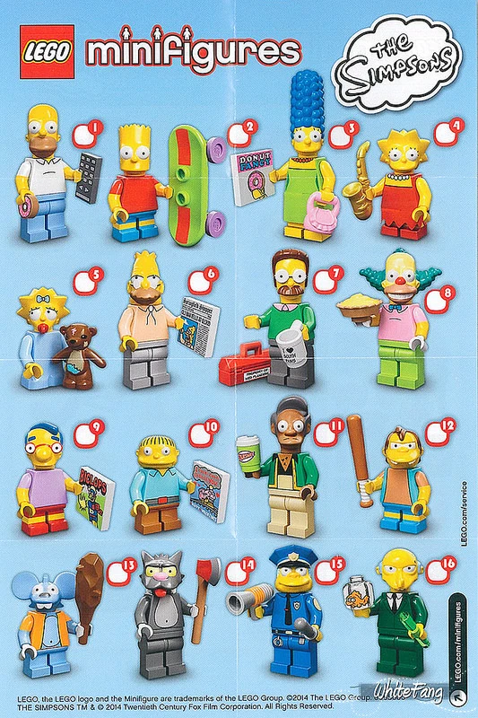 Lego minifigures simpsons series 1 unopened factory sealed pick choose your  own