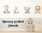 Nursery Baby Room Wall Art Vinyl Stickers - Cow Duck Elephant Lion Decal