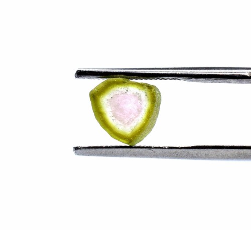 2ct Watermelon Tourmline Rough Cab Bi-Color Gemstone Crystal Slice ...