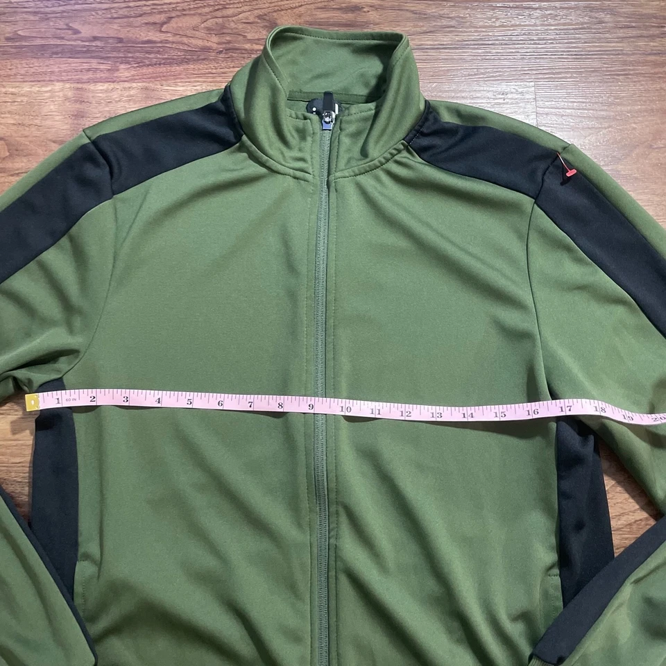 Id Ideology Regular Fit Moisture Wicking Full Zip Jacket Green Black Mens Size S - Image 3 of 4